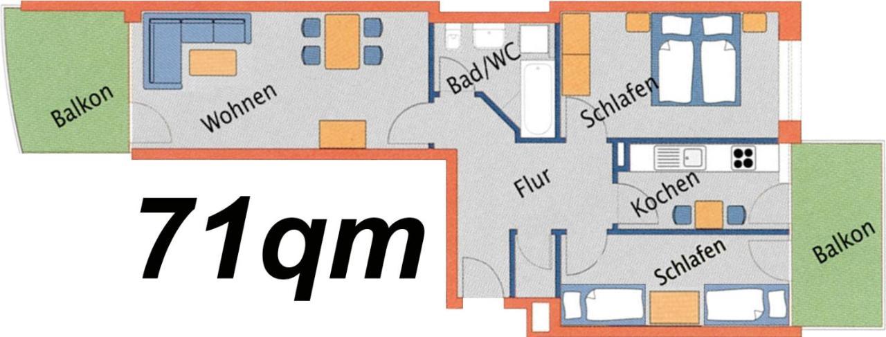 Ferienwohnung Nordseebrandung D1.1 Cuxhaven Zewnętrze zdjęcie
